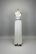 ED2009 One-Shoulder Crystal Trim Column Wedding Gown - Sample Sale AUD $549