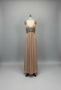 ED2011 Jeweled Empire Waist Nude Evening Gown - Sample Sale AUD $599