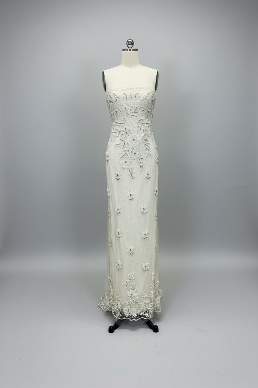 ED2020 Strapless Beaded Column Gown - Sample Sale AUD $699