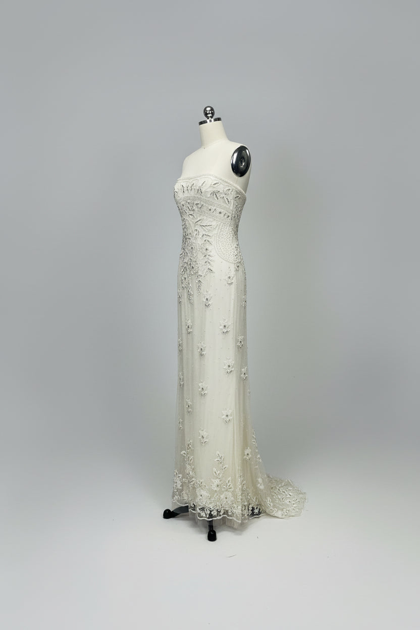 ED2020 Strapless Beaded Column Gown - Sample Sale AUD $699